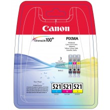 Canon Multipack ciano/magenta/giallo CLI-521z 2934B010 confezione multi