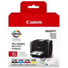 Canon Multipack nero/ciano/magenta/giallo PGI-2500 XL multi 9254B004 4 cartucce d'inchiostro PGI-2500 XL: bk+c+m+y