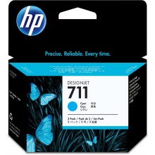 HP Cartuccia d'inchiostro ciano CZ134A 711 3-Pack 29 ml
