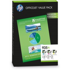 HP Value Pack ciano / magenta / giallo F6U78AE 935 XL 3 cartucce d'inchiostro: 935XL c/m/y + 25 pg. HP Professional Inkjet  carta opaco 180 g/mq² + 50 pg. HP All-in-One carta 80 g/mq²