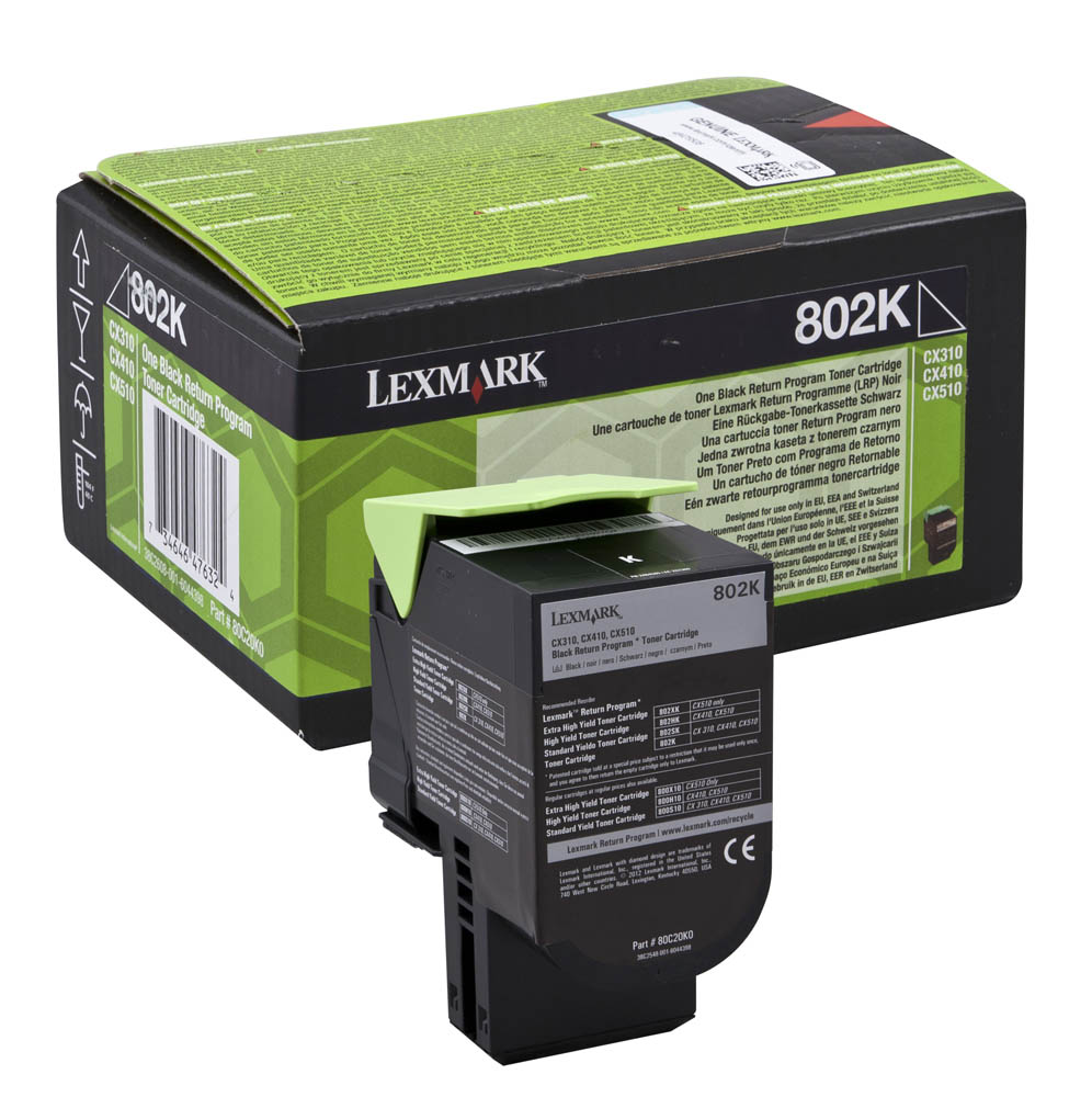 Lexmark originale toner nero 80C20K0 802K