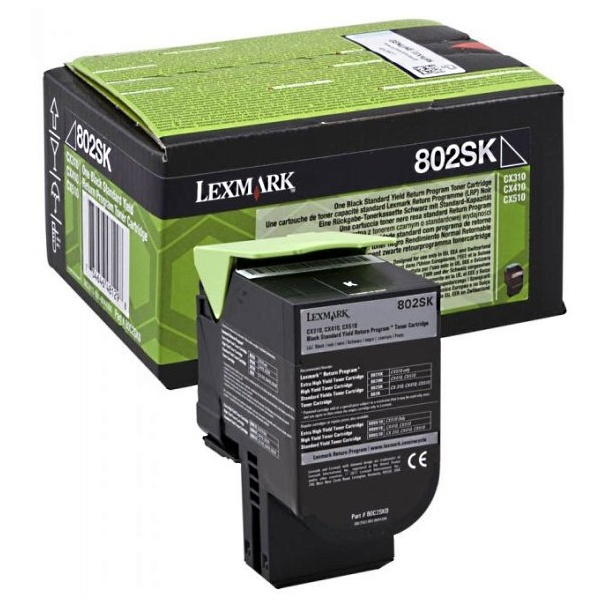 Lexmark originale toner nero 80C2SK0 802SK