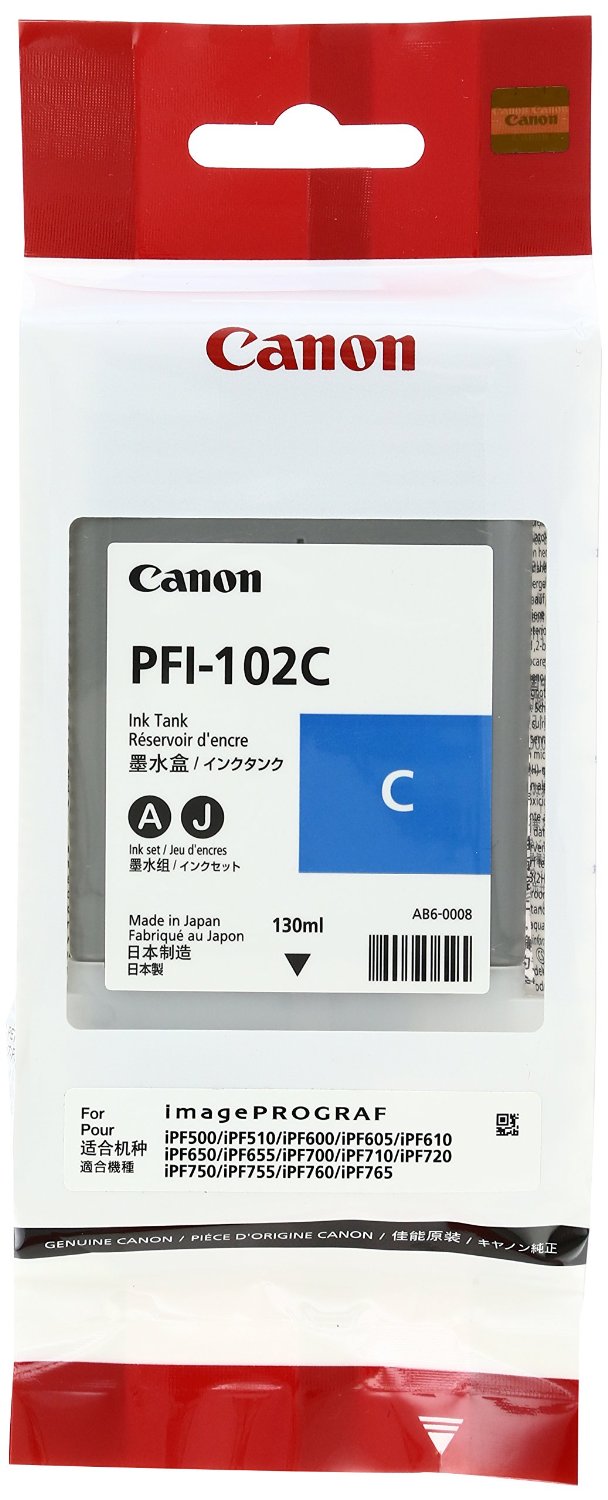 Canon Cartuccia d`inchiostro ciano PFI-102c 0896B001
