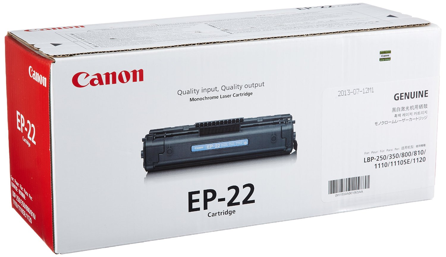Canon toner nero EP-22 1550A003 capacit