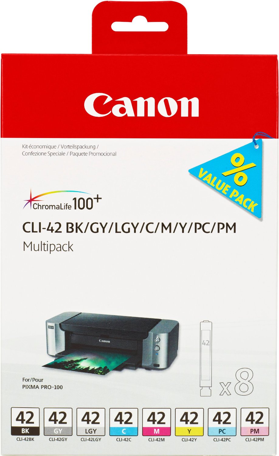 Canon Multipack nero/ciano/magenta/giallo/Grigio CLI-42multi 6384B010 8