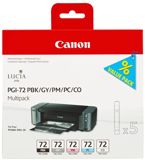 Canon Multipack nero/magenta/ciano/Grigio/Trasparente PGI-72multi1 6403B007 5