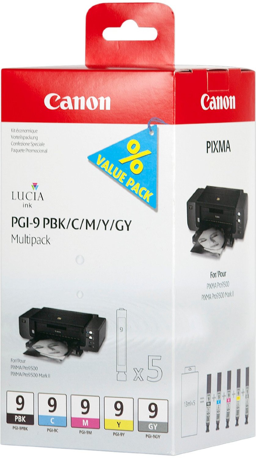 Canon Multipack nero/ciano/magenta/giallo/Grigio PGI-9multi2 1034B013 5
