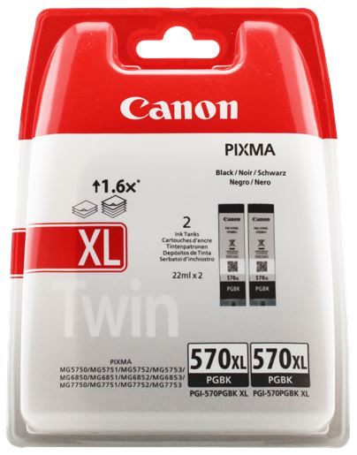 Canon Multipack nero PGI-570pgbk XL Twin