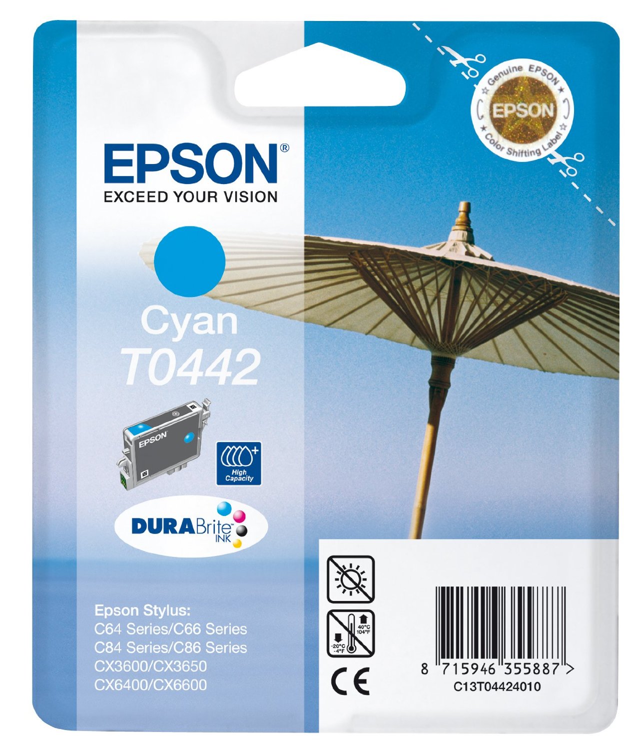 Epson Cartuccia d`inchiostro ciano C13T04424010 T0442