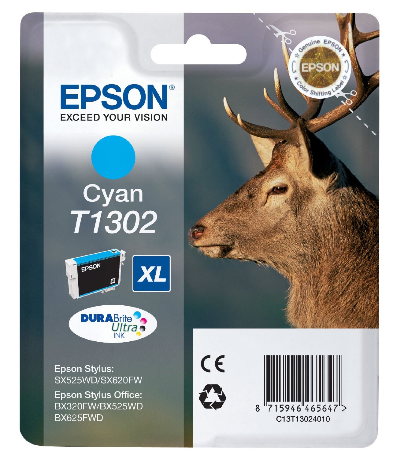 Epson Cartuccia d`inchiostro ciano C13T13024010 T1302