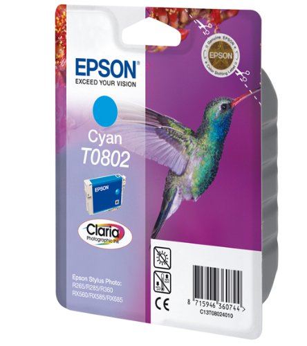 Epson Cartuccia d`inchiostro ciano C13T08024011 T0802