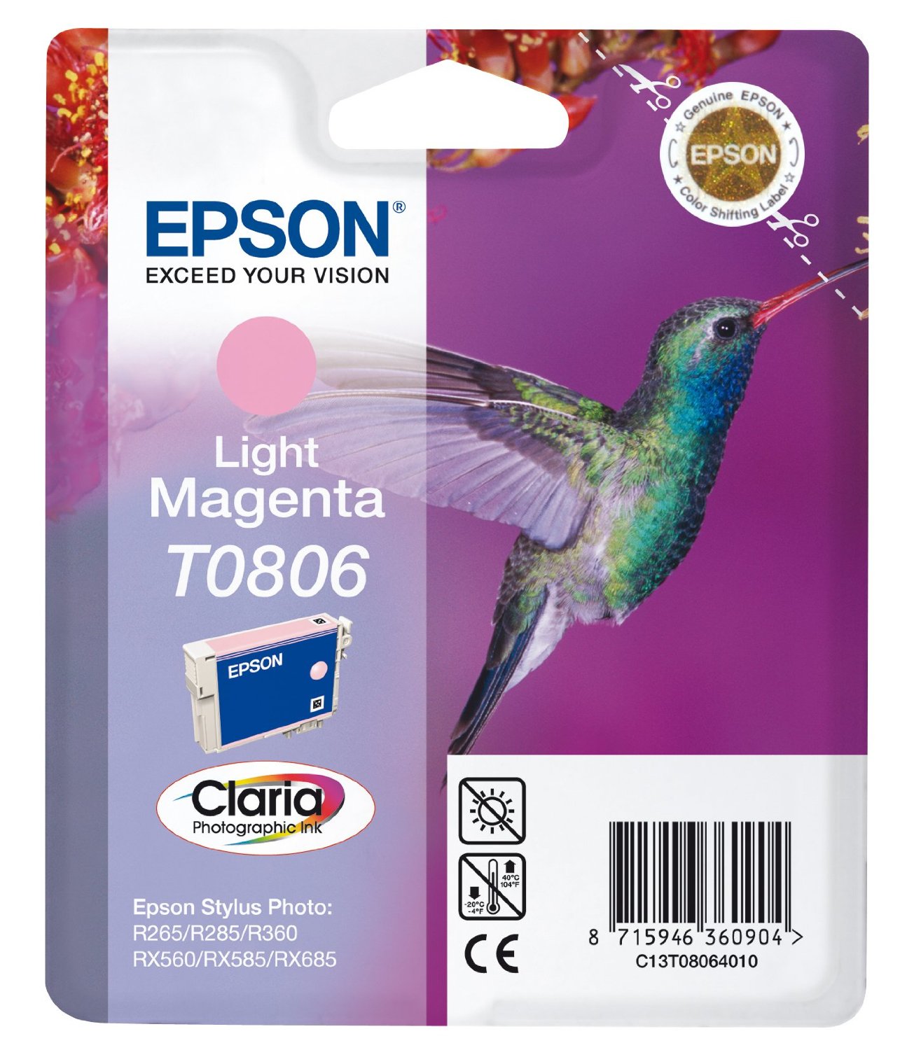Epson Cartuccia d`inchiostro magenta chiara C13T08064011