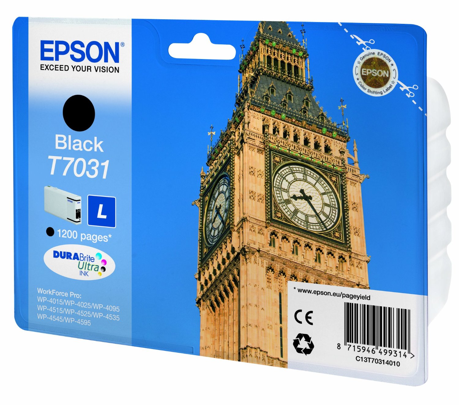Epson Cartuccia d`inchiostro nero C13T70314010 T7031