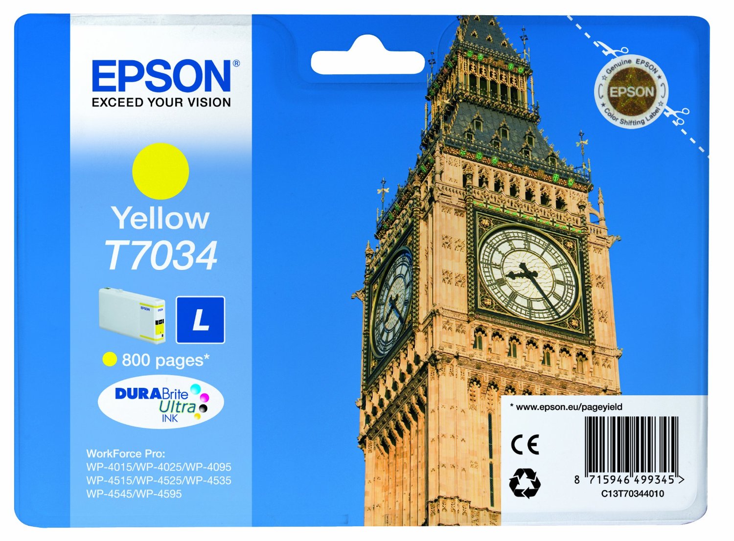 Epson Cartuccia d`inchiostro giallo C13T70344010 T7034