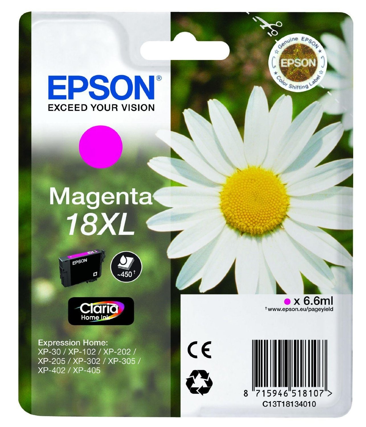 Epson Cartuccia d`inchiostro magenta C13T18134010 T1813
