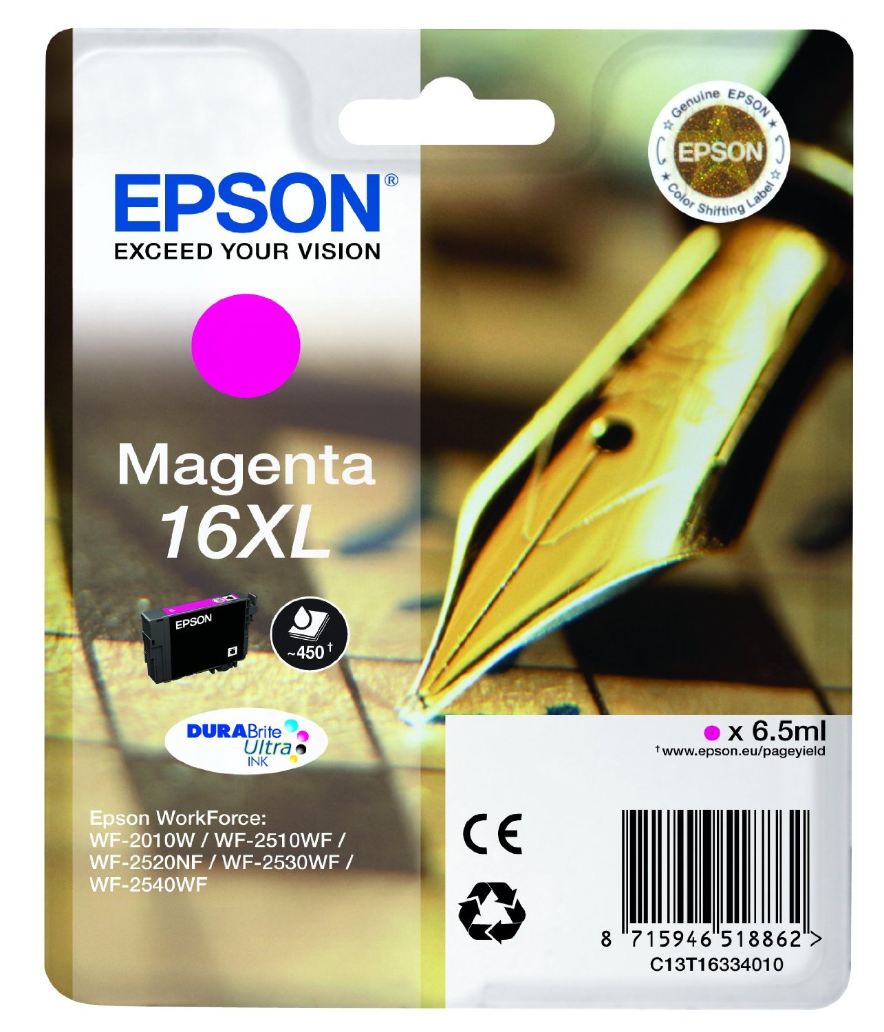 Epson Cartuccia d`inchiostro magenta C13T16334010 T1633
