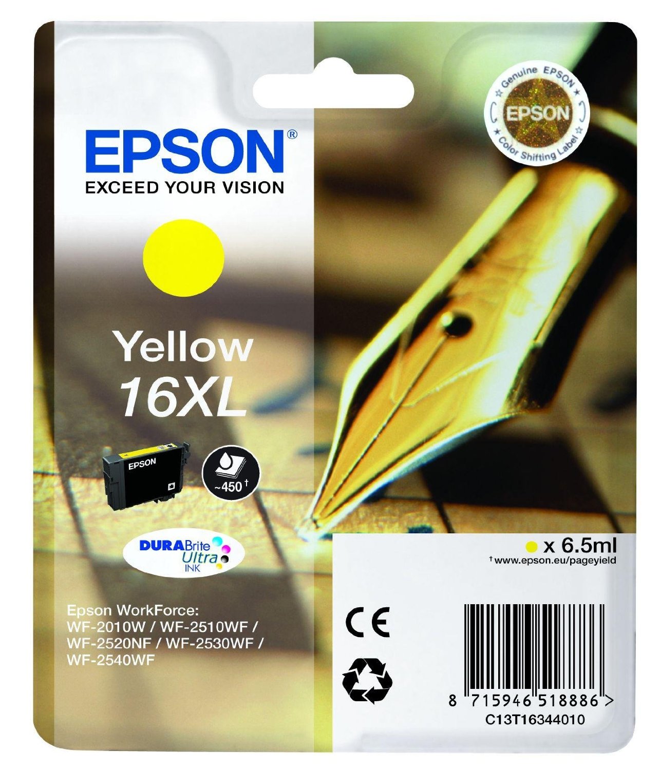 Epson Cartuccia d`inchiostro giallo C13T16344010 T1634