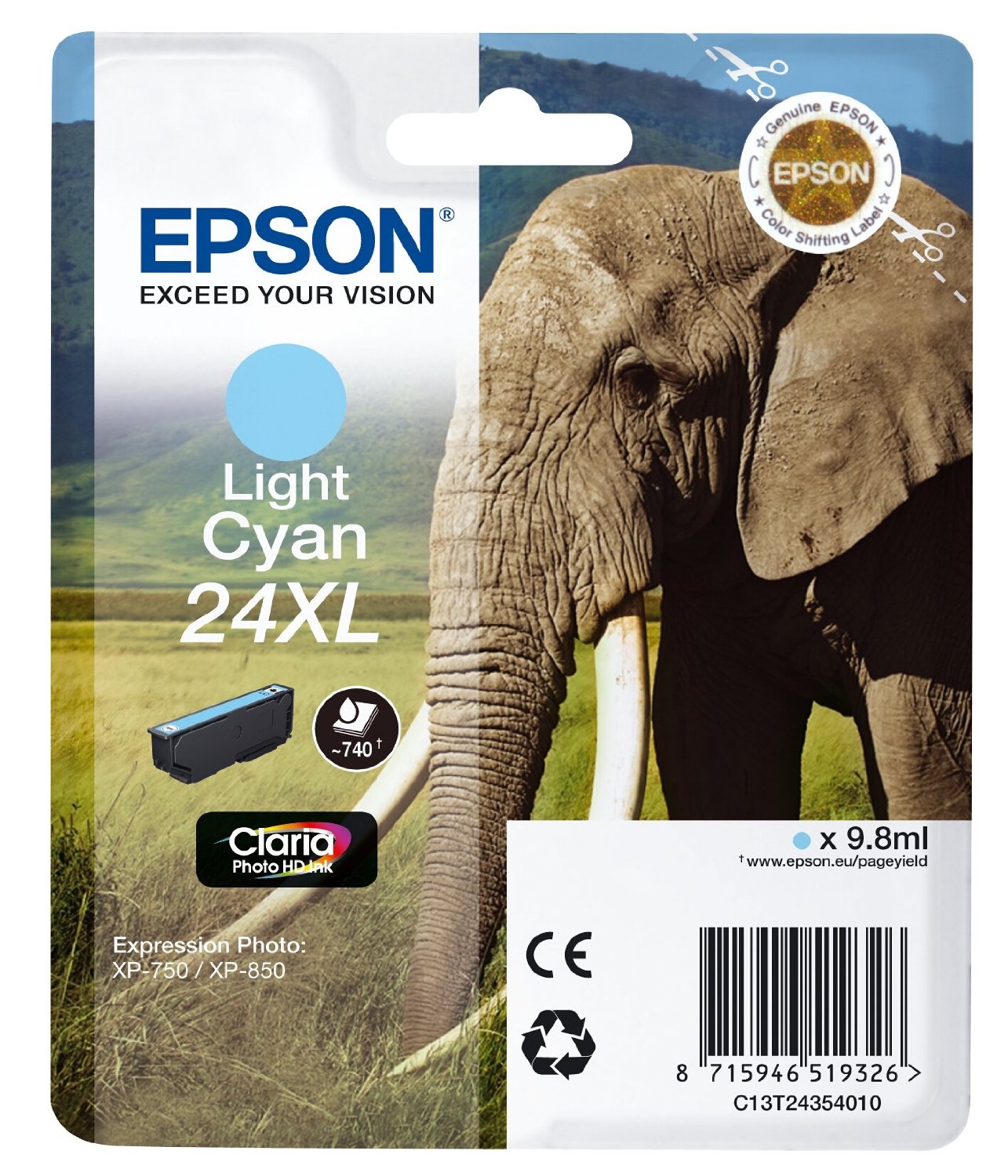 Epson Cartuccia d`inchiostro ciano (chiaro) C13T24354010