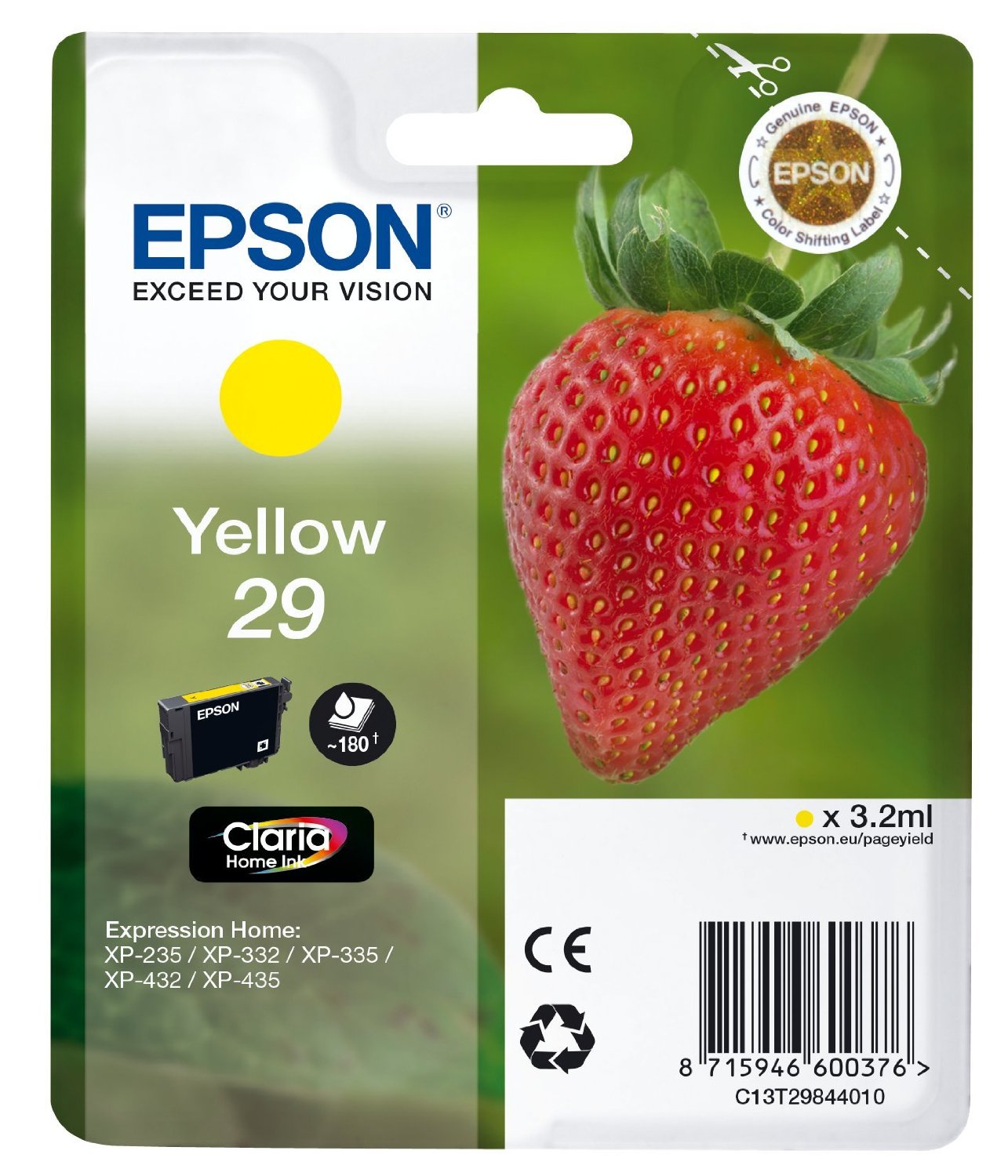 Epson Cartuccia d`inchiostro giallo C13T29844010 T2984