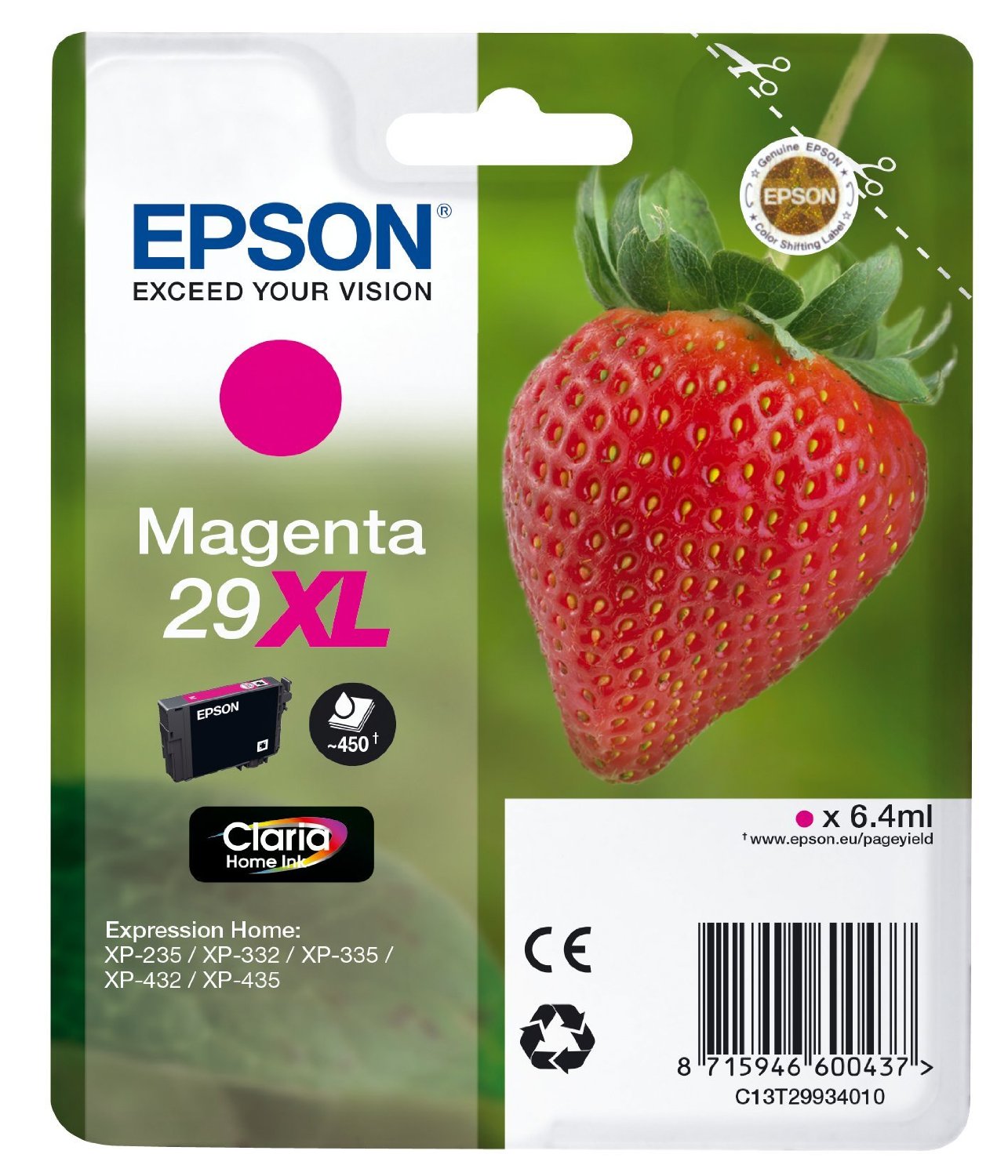 Epson Cartuccia d`inchiostro magenta C13T29934010 T2993