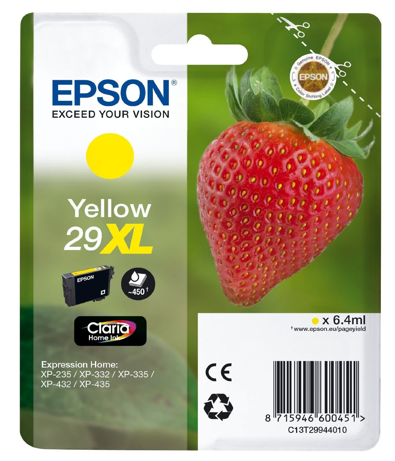 Epson Cartuccia d`inchiostro giallo C13T29944010 T2994