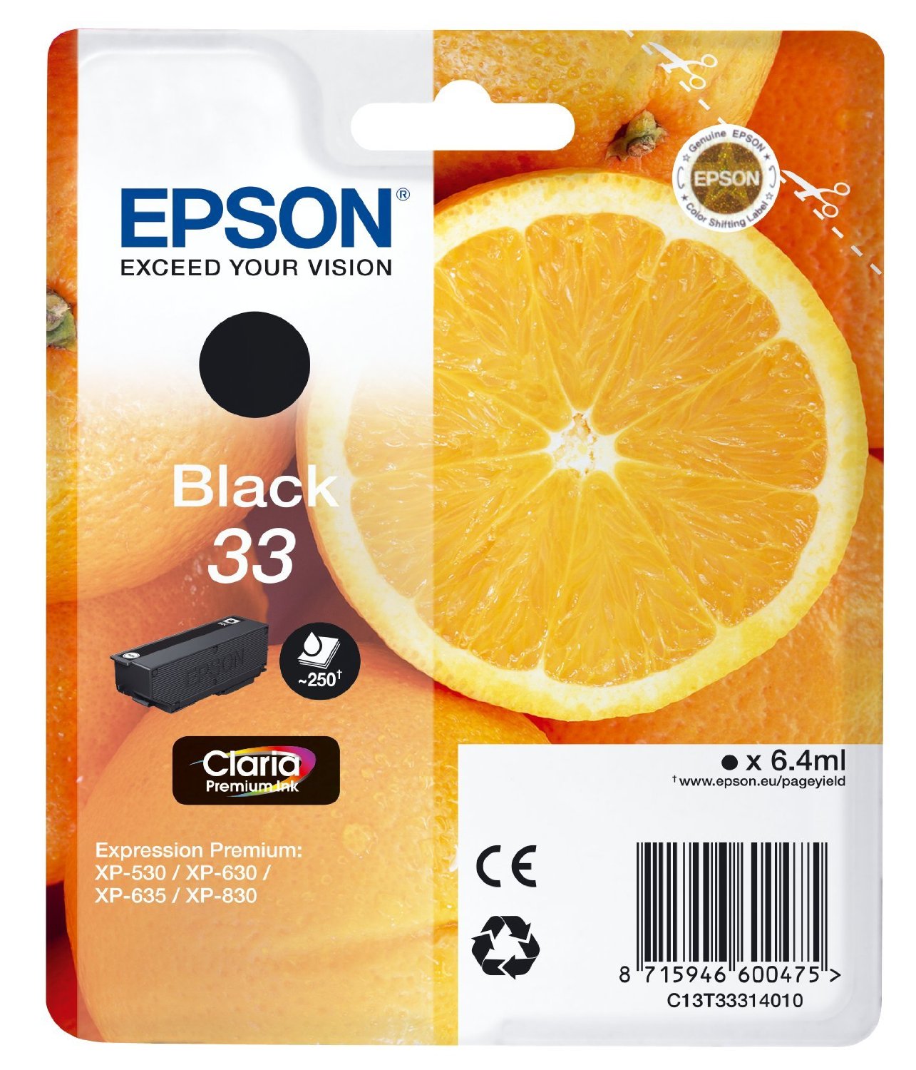 Epson Cartuccia d`inchiostro nero C13T33314010 T3331