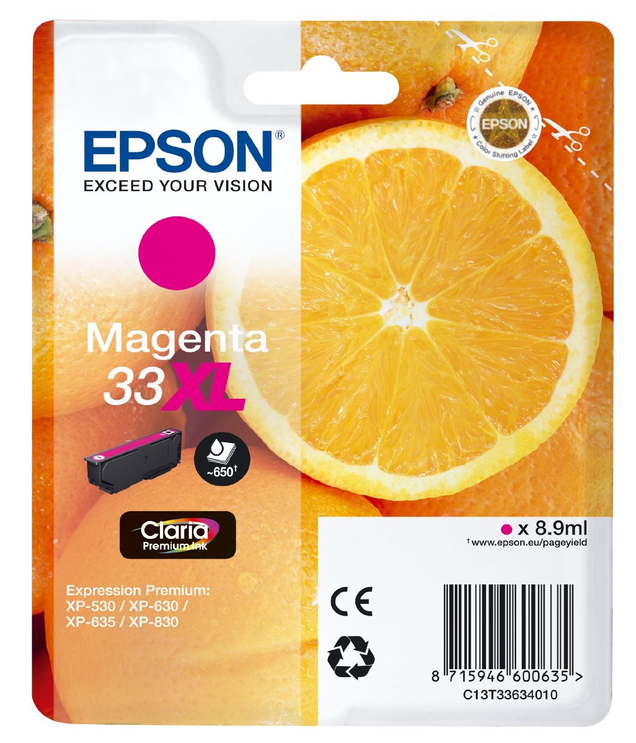Epson Cartuccia d`inchiostro magenta C13T33634010 T3363