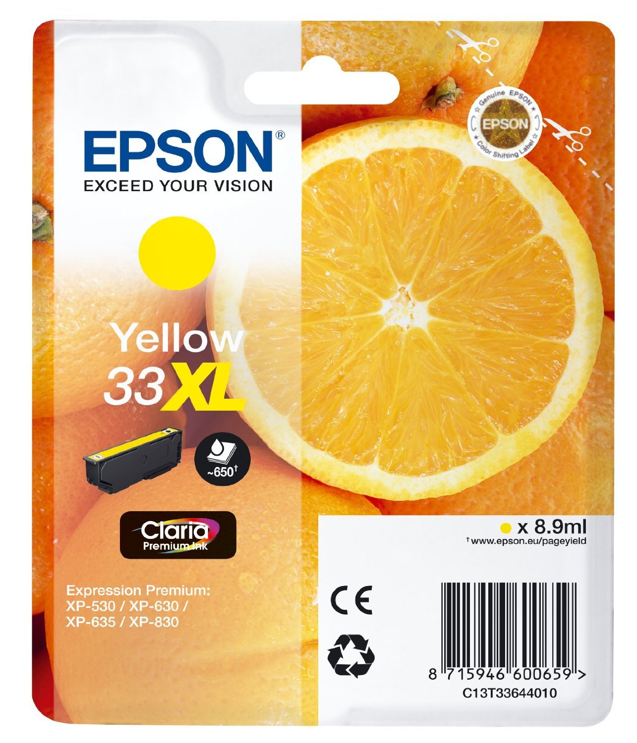 Epson Cartuccia d`inchiostro giallo C13T33644010 T3364