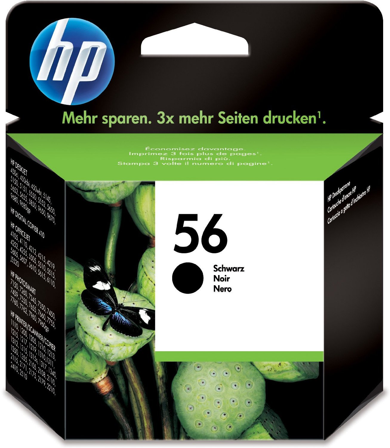 HP Cartuccia d`inchiostro nero C6656AE 56