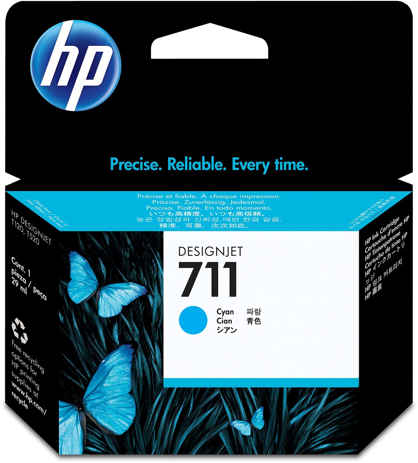 HP Cartuccia d`inchiostro ciano CZ130A 711