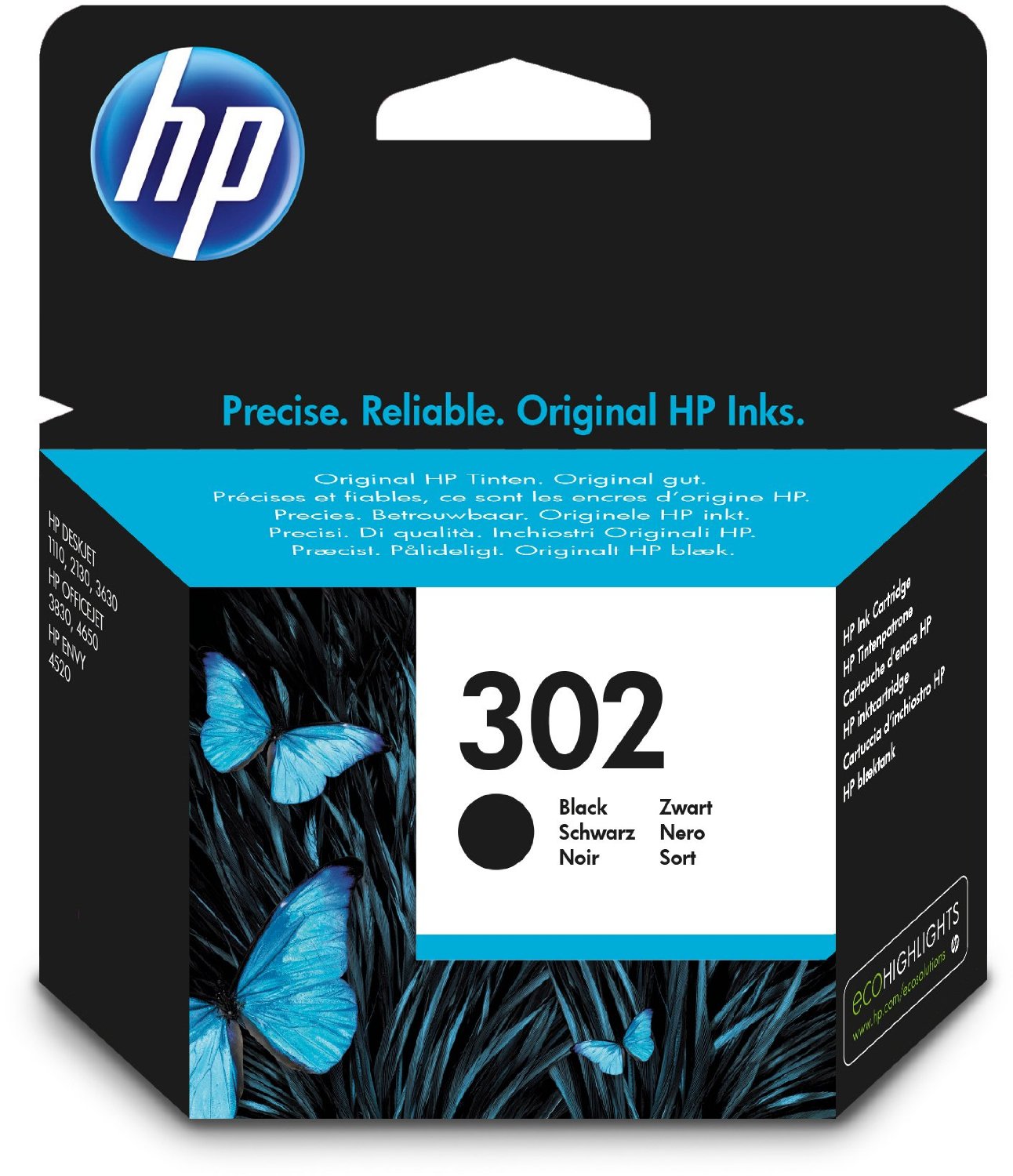 HP Cartuccia d`inchiostro nero F6U66AE 302