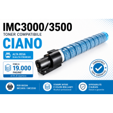 Toner Compatibile per Ricoh IMC3000,3500 19000 pagine Ciano 842258