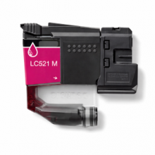 Cartuccia compatibile per Brother LC-521 Magenta 500 pagine per Brother DCP-J1260W / DCP-J1313DW / DCP-J1360DW / DCP-J1460DW