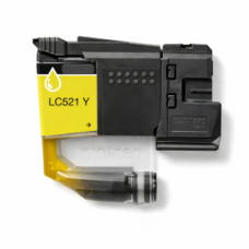 Cartuccia compatibile per Brother LC-521 Giallo 500 pagine per Brother DCP-J1260W / DCP-J1313DW / DCP-J1360DW / DCP-J1460DW