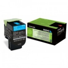 Lexmark originale toner ciano 80C2HC0 802HC circa 3000 pagine riutilizzabile