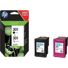 HP Value Pack nero N9J72AE 301 2x Cartucce HP 301: 1x CH561EE + 1x CH562EE 