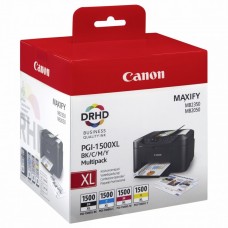 Canon Multipack nero/ciano/magenta/giallo PGI-1500 XL multi 9182B004 4 cartucce d'inchiostro PGI-1500 XL: bk+c+m+y