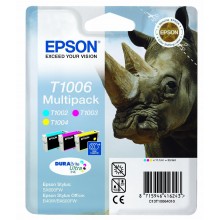 Epson Multipack ciano / magenta / giallo C13T10064010 T1006 3 cartucce d'inchiostro: T1002 + T1003 + T1004 
