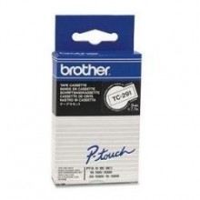 Brother nastro laminato nero su bianco TC-291 9 mm x 7,7 m, laminato