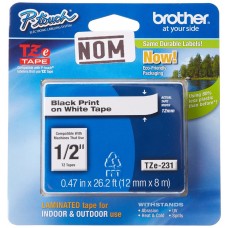 Brother nastro laminato nero su bianco TZe-231 TZ-231 12 mm x 8 m, laminato