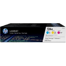 HP Multipack ciano / magenta / giallo CF341A 126A 3 Toner 126A: c+m+y