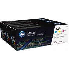 HP Multipack ciano / magenta / giallo CF370AM 305A CE411A + CE412A + CE413A